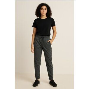 Tractr Pants Womens 27 Gray Faux Suede Joggers Pull On Elastic Waist Pockets New